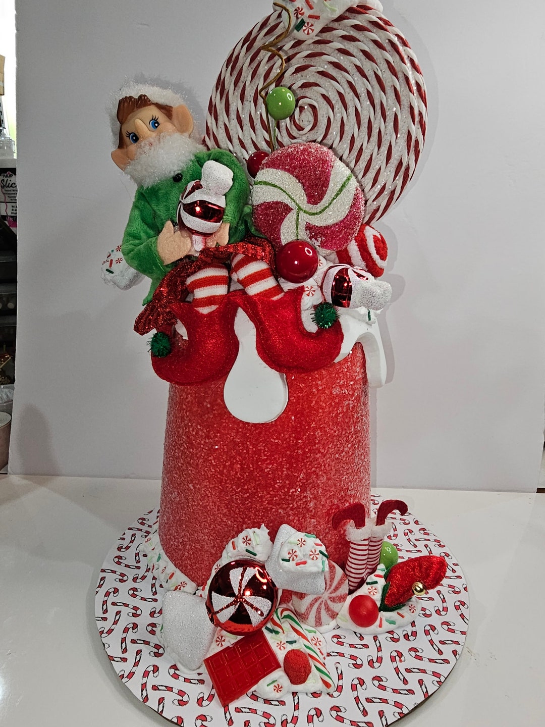 Peppermint Elf Gumdrop Etsy