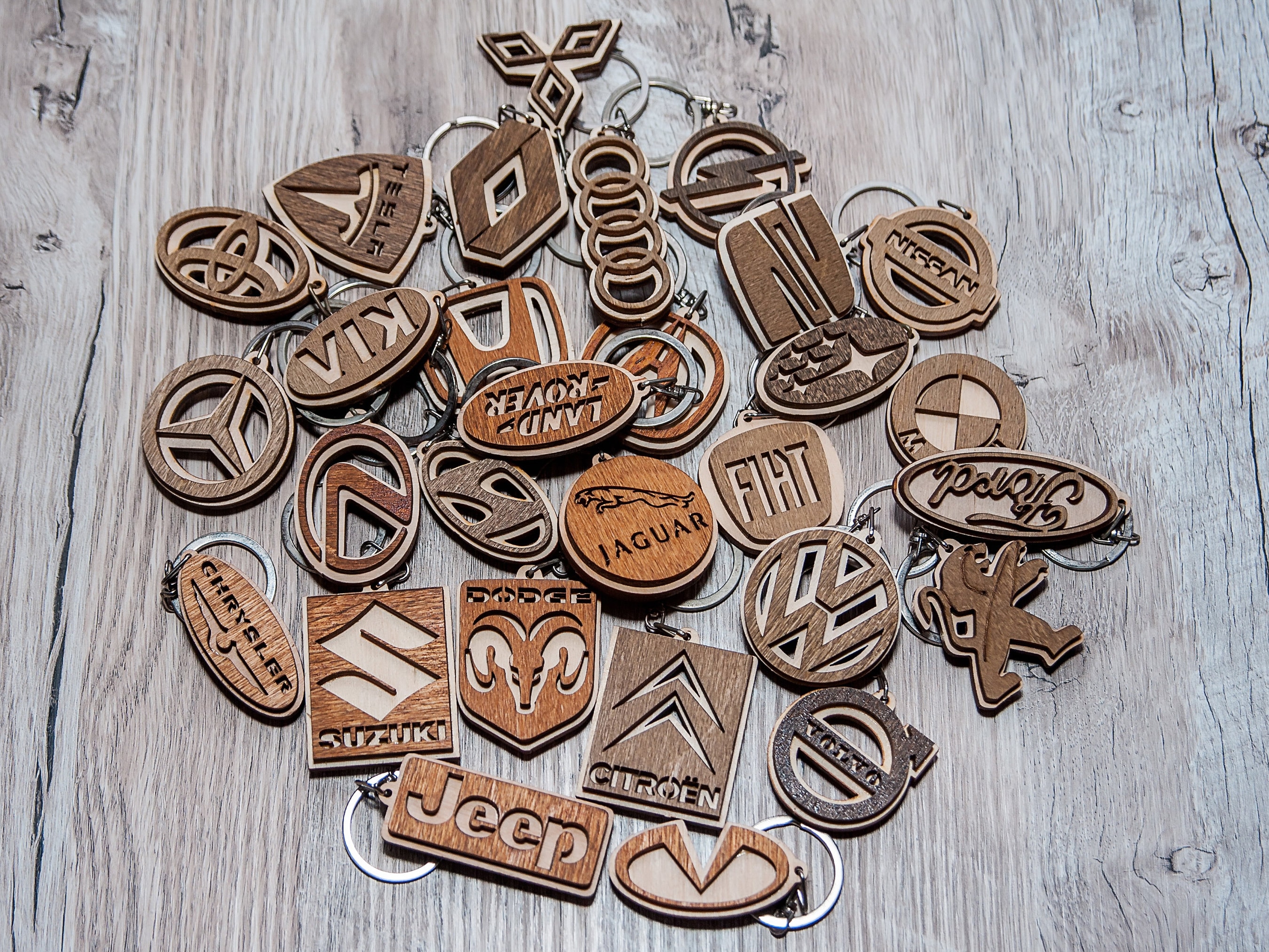 Car Keychain Gift for Men Wood Keychain Keychain Gift for Etsy