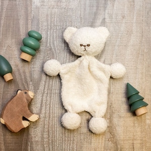 Sogg. E. Bear Organic Teething Toy, Organic Cotton, Heirloom Baby Toy, Teether, Eco Toy