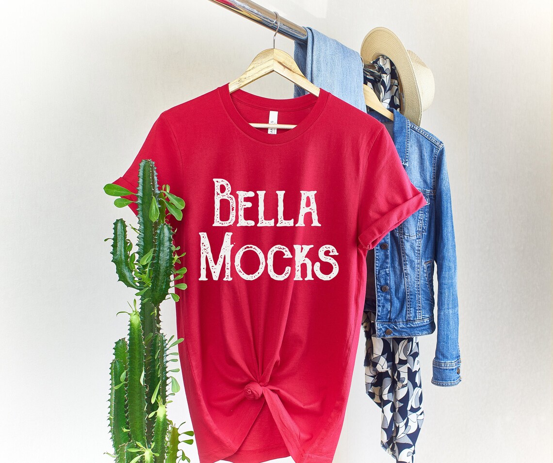 Download Bella Canvas 3001 Mockup Bella Canvas Red T Shirt Mockup ...
