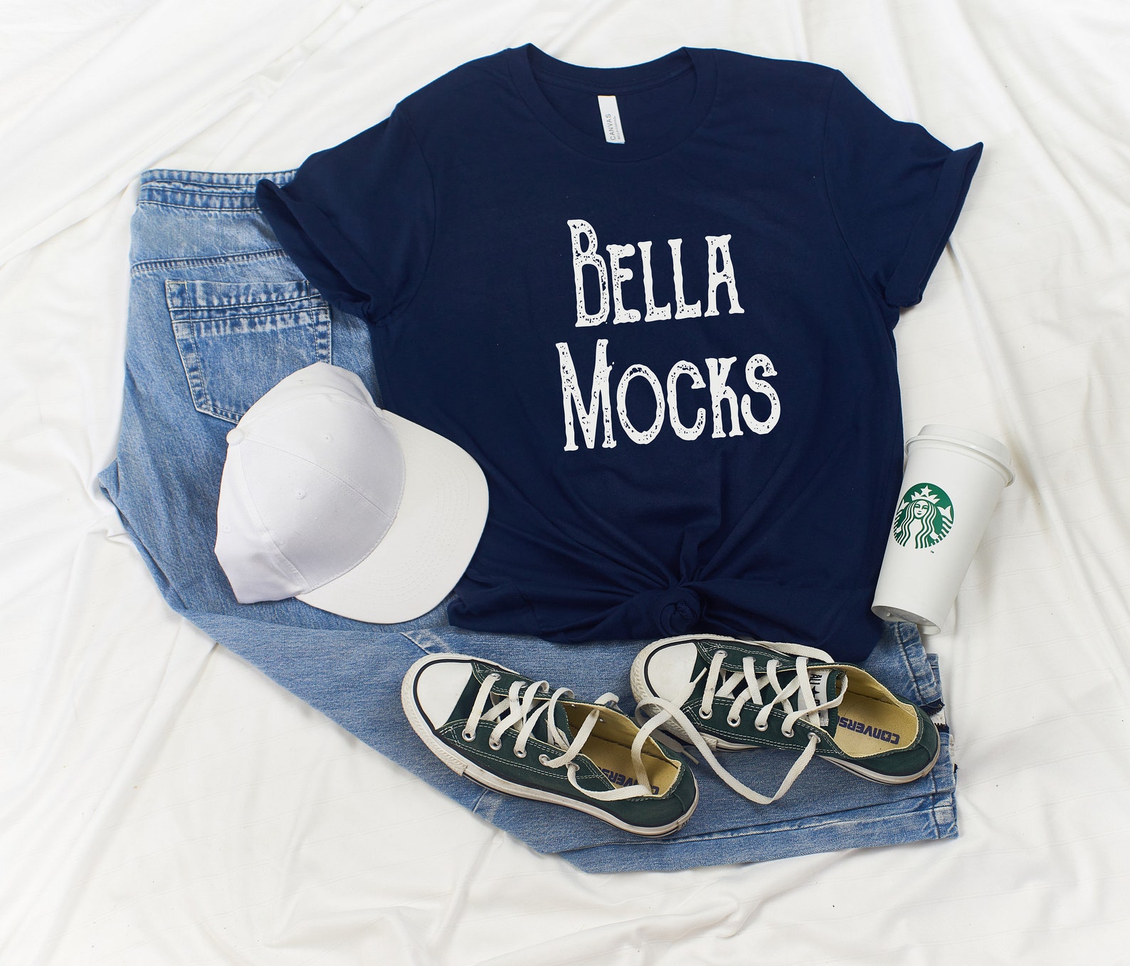Download Bella Canvas 3001 Mockup Bella Canvas Navy T Shirt Mockup ...