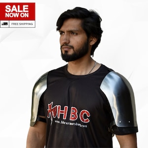 HBC ARMOR™14th century Simple Spauldron Medieval reenactment|Medieval combat|SCA|Shoulder armour|Pauldrons | Medieval shoulder armour simple