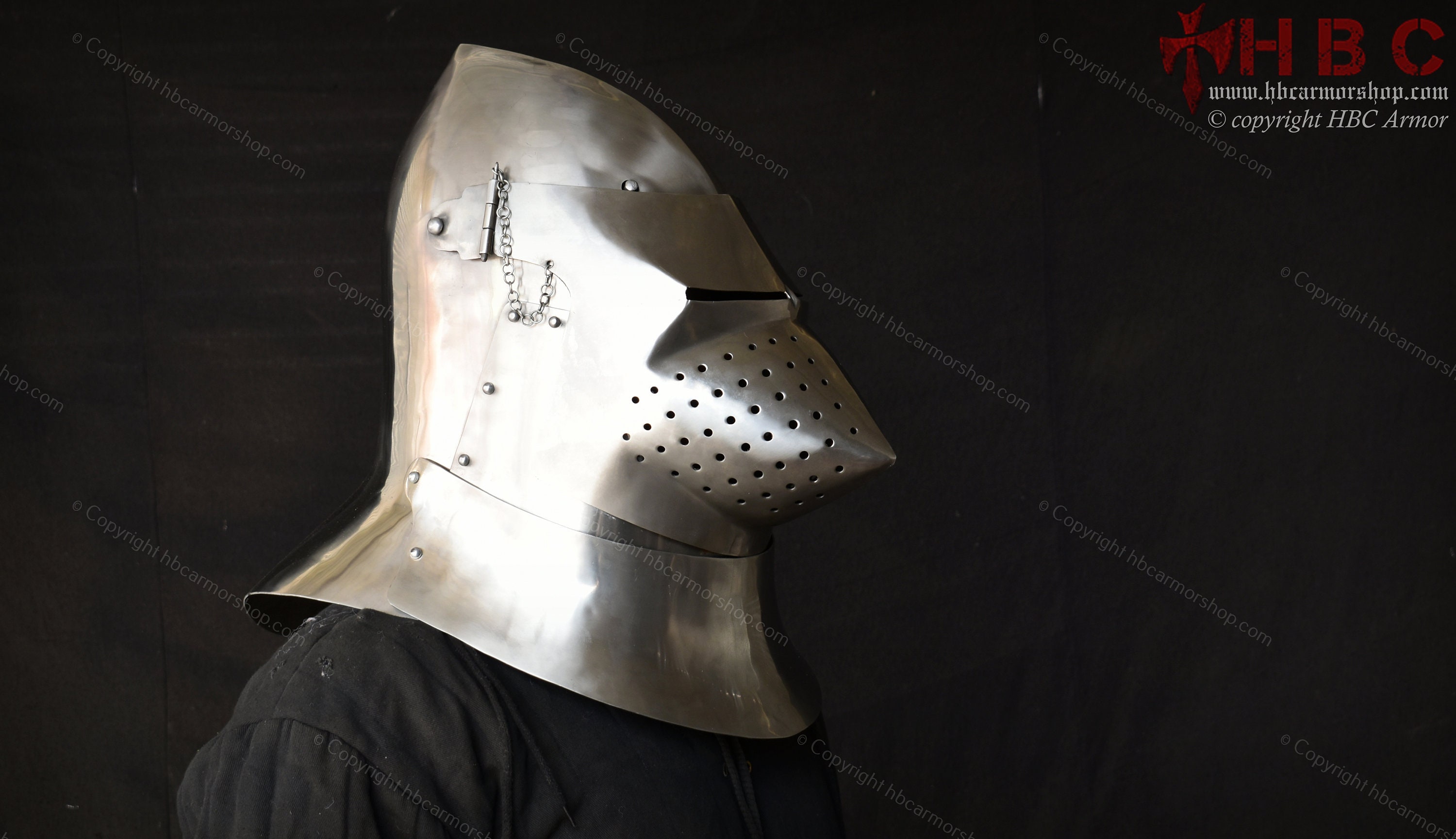 Medieval Great Helmet With 3 Different Visors for Etsy UK