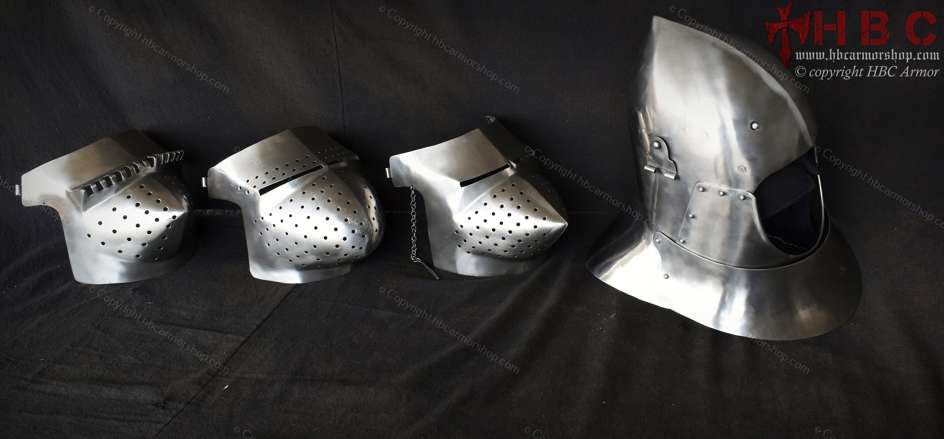 Medieval Great Helmet With 3 Different Visors for Etsy UK