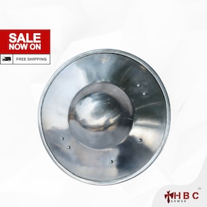 Buckler Shields | Tempered Spring Steel Buckler Shield for Medieval Armour Combat Sports | Buhurt buckler shield | Umbo Shield Medieval