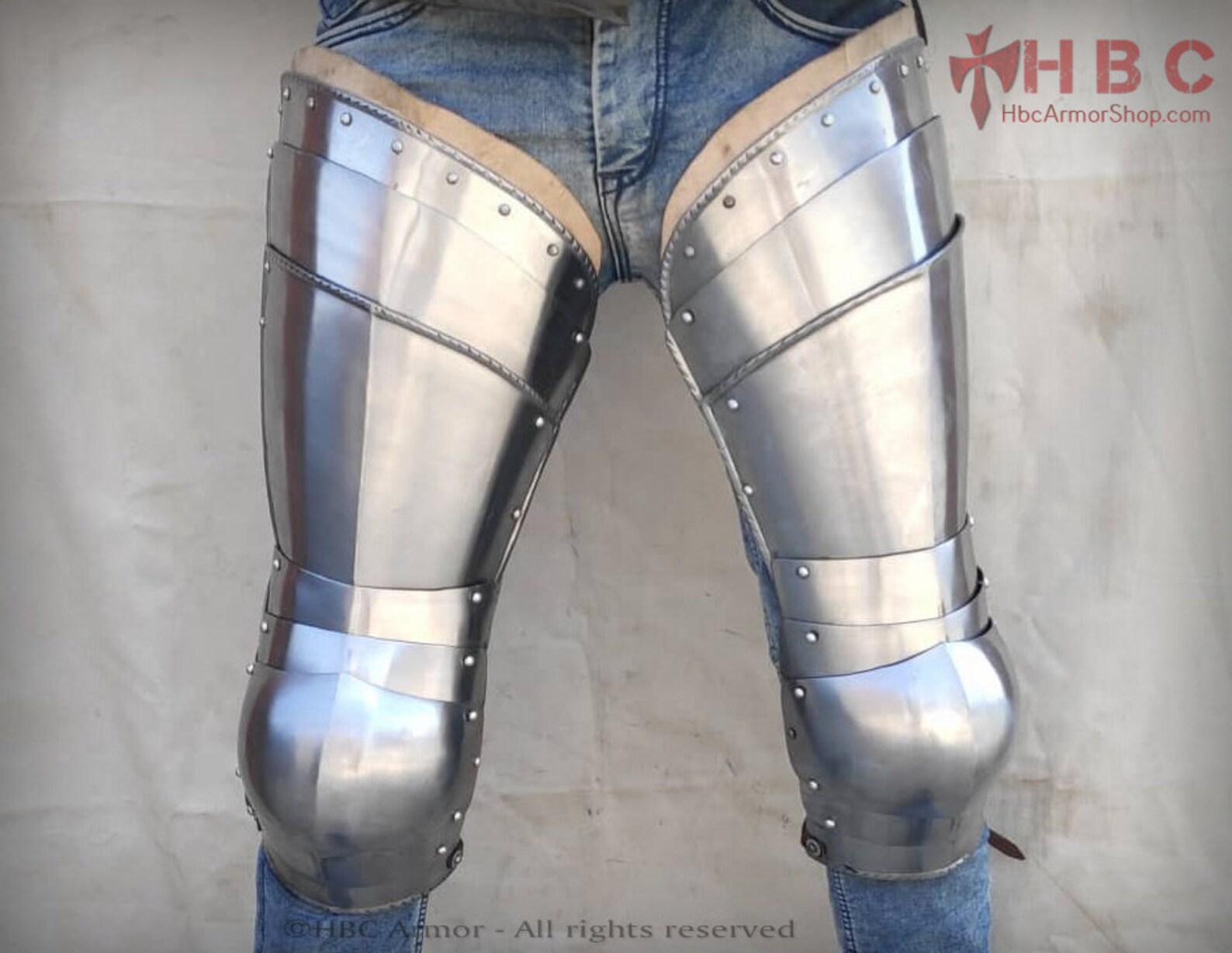 Medieval Steel Plate Thigh Armour for Medieval Combat Etsy