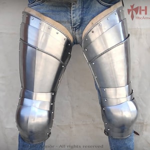 Set of Plate Legs &quot;Churburg Knight&quot; - Late 14th and Early 15th-Century Armor for Buhurt,SCA,Reenactment & Medieval combat Sports|HMB armor