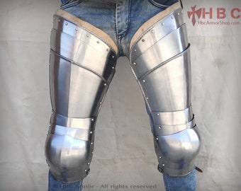 Set of Plate Legs &quot;Churburg Knight&quot; - Late 14th and Early 15th-Century Armor for Buhurt,SCA,Reenactment & Medieval combat Sports|HMB armor