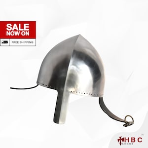 Mittelalterlicher Normannen Nasal Helm für Mittelalter Cosplay|LARP|Reenactment|Mittelalterliche Bühnenshows|Mittelalter Geschenkideen & Cosplay Kostüm