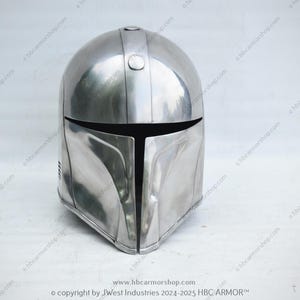 AntiHero Metal Hand-Forged Crusader Mandalorian Helmet - Inspired by SWTOR | HBC Armor™|Mandalorian Cosplay Costume Armour Helmet