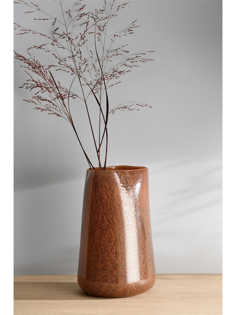 Hazel Luxury Hand Crafted Coloured Glass Vase Heigth 31cm Etsy