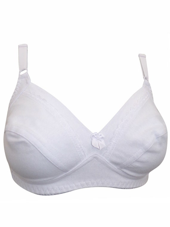 Vintage Y2K Carroll Reed WHITE Non Padded &non Wired Full Cup Bra