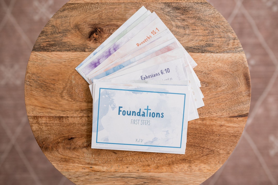 Foundations First Step Memory Verse Cards - Etsy