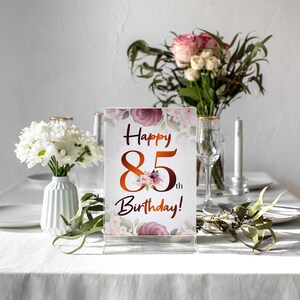 Printable 85th Milestone Birthday Decorations, 85 Birthday Party Signs ...