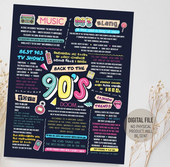 Terug Naar De Jaren 90 Party Decorations, 30e Verjaardag Thema.