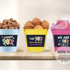 90s Theme Birthday Party Decorations, Back to the 1990s Fun Candy Bar Sign, 90s Bachelorette Nostalgia, Digital Printable Download