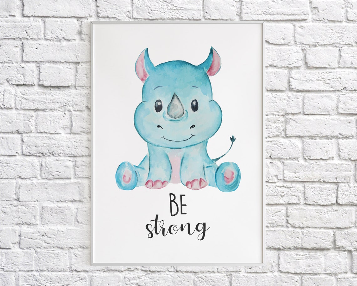 Safari nursery decor Set of 6 Nursery decor Giraffe Elephant Etsy