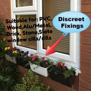 Window Box Cill Sill Small Fixings Brackets No Drill No Holes No