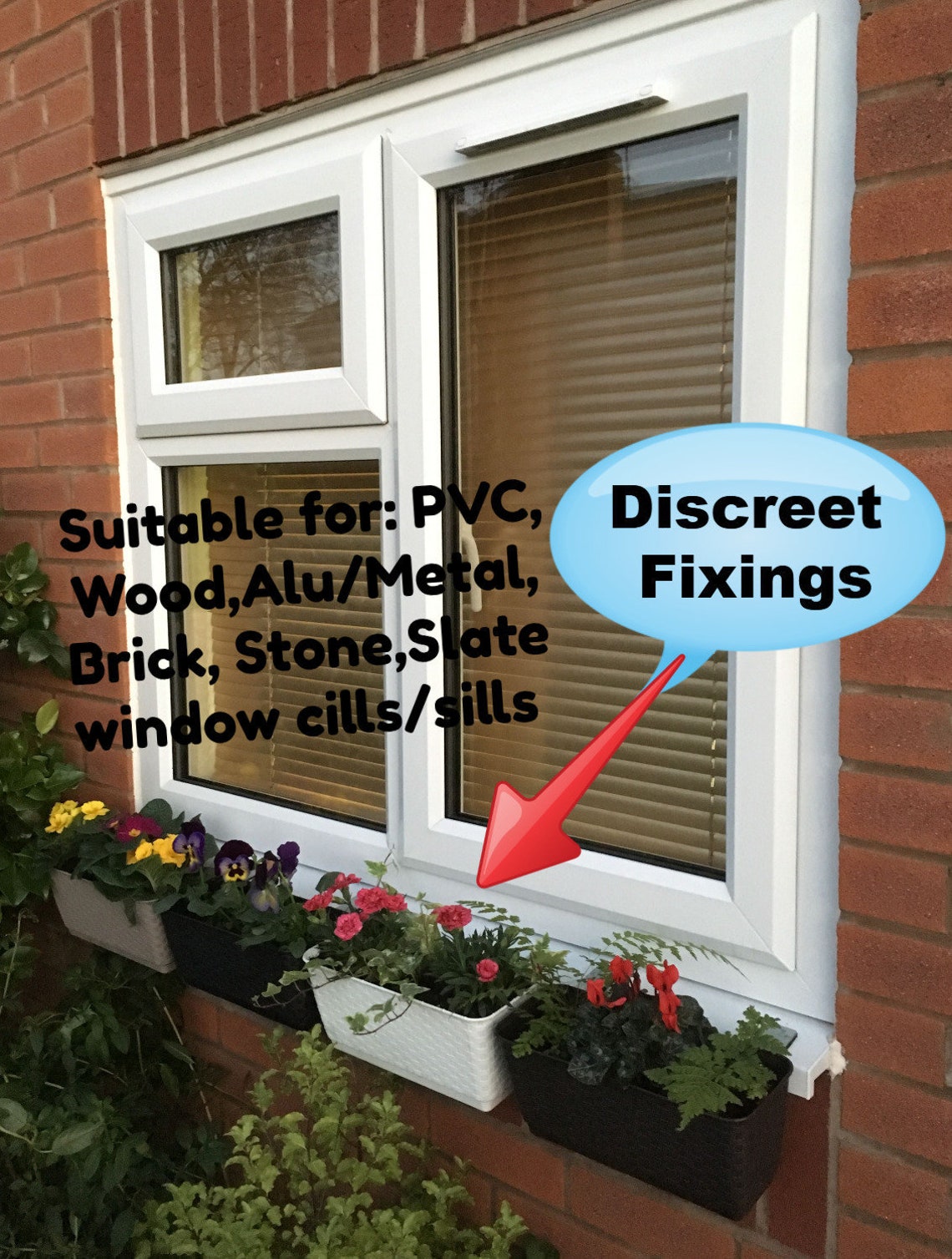 Window Box Cill Sill Fixings Brackets No Drill No Holes No Etsy UK