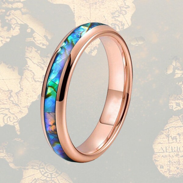 Abalone Wedding Ring Etsy