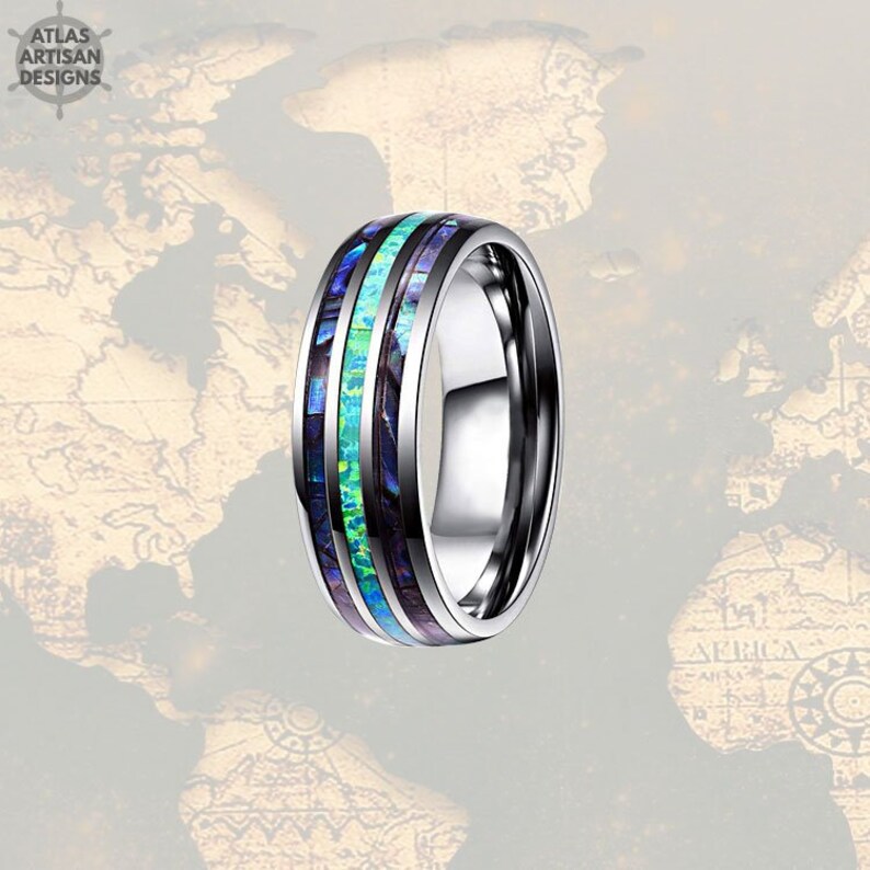 abalone mens ring