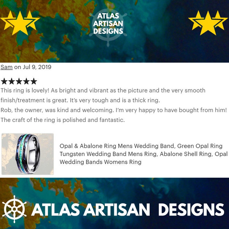 Meteorite Wedding Bands Women Unique Ring 8mm Green Opal Ring Tungsten Wedding Band Mens Ring Blue Opal /& Meteorite Ring Mens Wedding Band