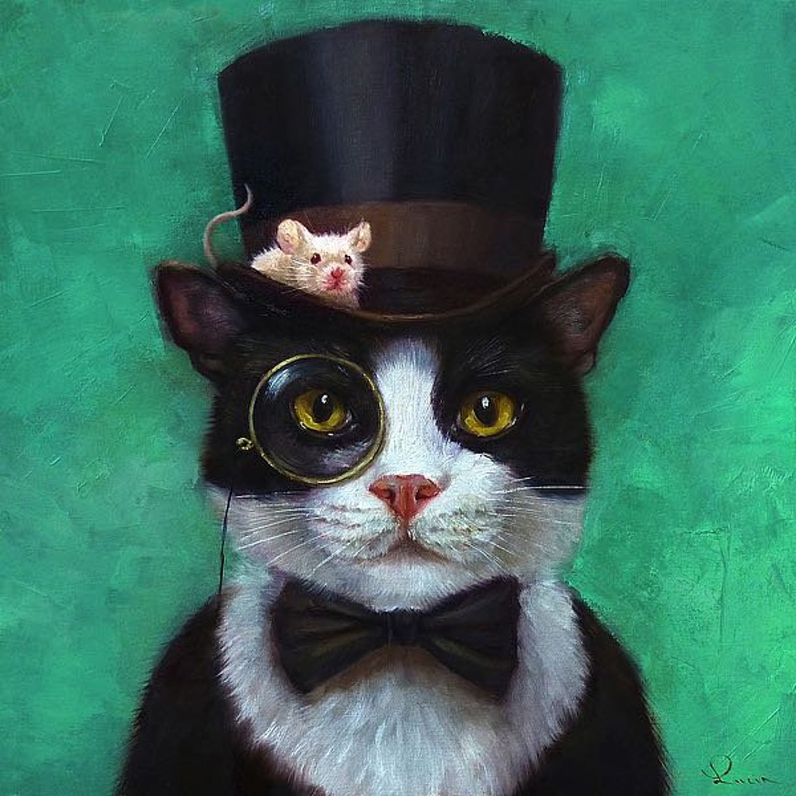 Tuxedo Cat - Art Print - Etsy