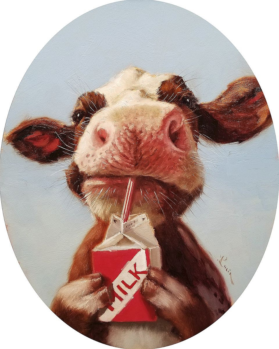 goat farm animal Goat poster watermelon Lucia Heffernan summer treat
