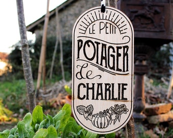 Personalized sign for the vegetable garden / vegetable garden decoration / garden decoration / garden learning / montessori garden / waldorf