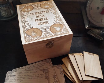 Personalized recipe box with engraving - A unique gift for food lovers