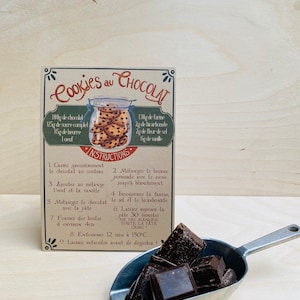 Carte postale recette illustrée de cookies - Un plaisir gourmand à partager