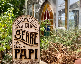 Vintage personalized sign for greenhouse / garden gift / garden decoration / garden learning / montessori garden / waldorf