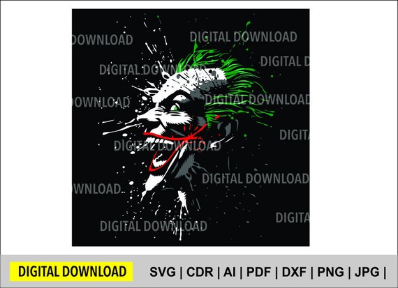 The Joker Movie Design Splashed Png Vector Dxf Svg Png Etsy