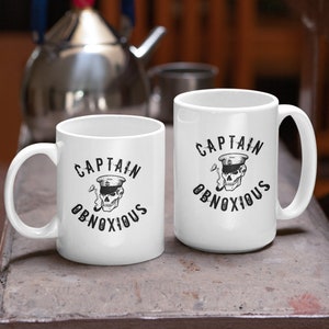 Captain Obnoxious Coffee Mug: Funny Boater Gift