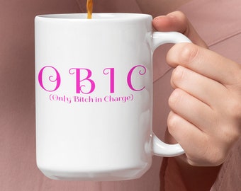 OBIC Mug: Funny Boss Lady Coffee Mug, Women's Job Promotion Gift