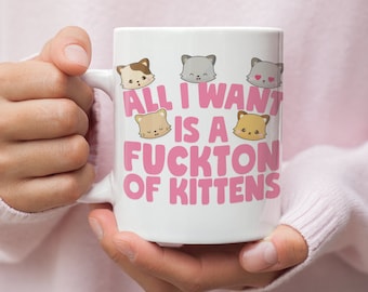 Funny Kitten Coffee Mug: Cat Lover Gift