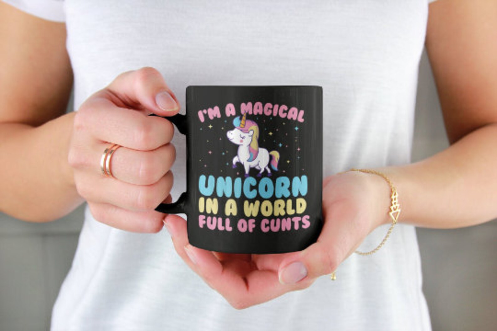 Naughty unicorn lovers coffee mug im a magical unicorn  etsy