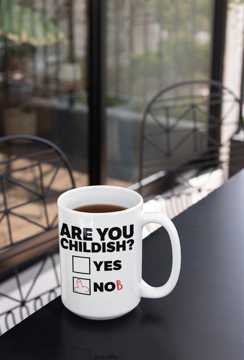 Tiny Penis Funny Coffee Mug, Are You Childish Micropenis Nasty Mug, Gag