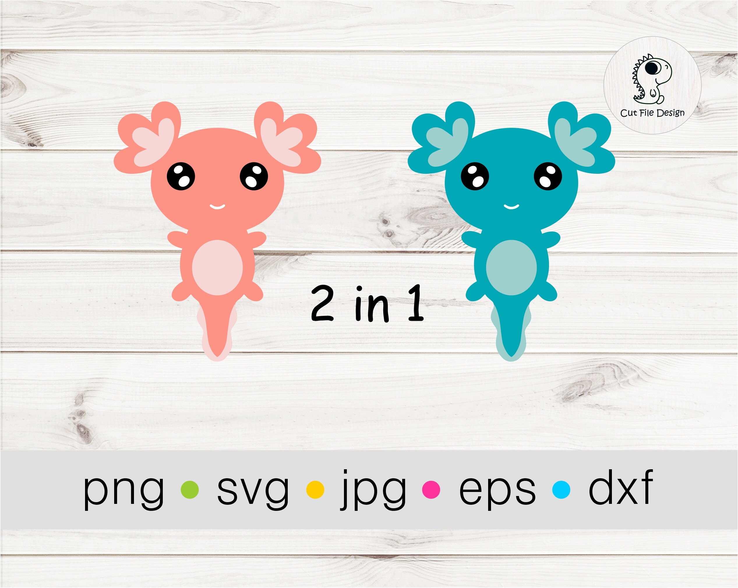 Cute Baby Axolotl Svg Amphibians Svg Animal Clipart Baby Etsy