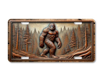 Bigfoot License Plate - Flat Printed Car Tag
