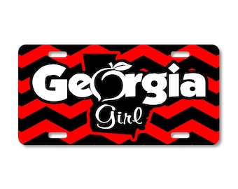 Georgia Girl Chevron License Plate
