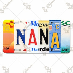 Nana License Plate – Grandma Auto Tag – Vintage Style Family Sign – Car, Truck, RV, Home Wall Art – Gift for Nana & Grandmother Appreciation