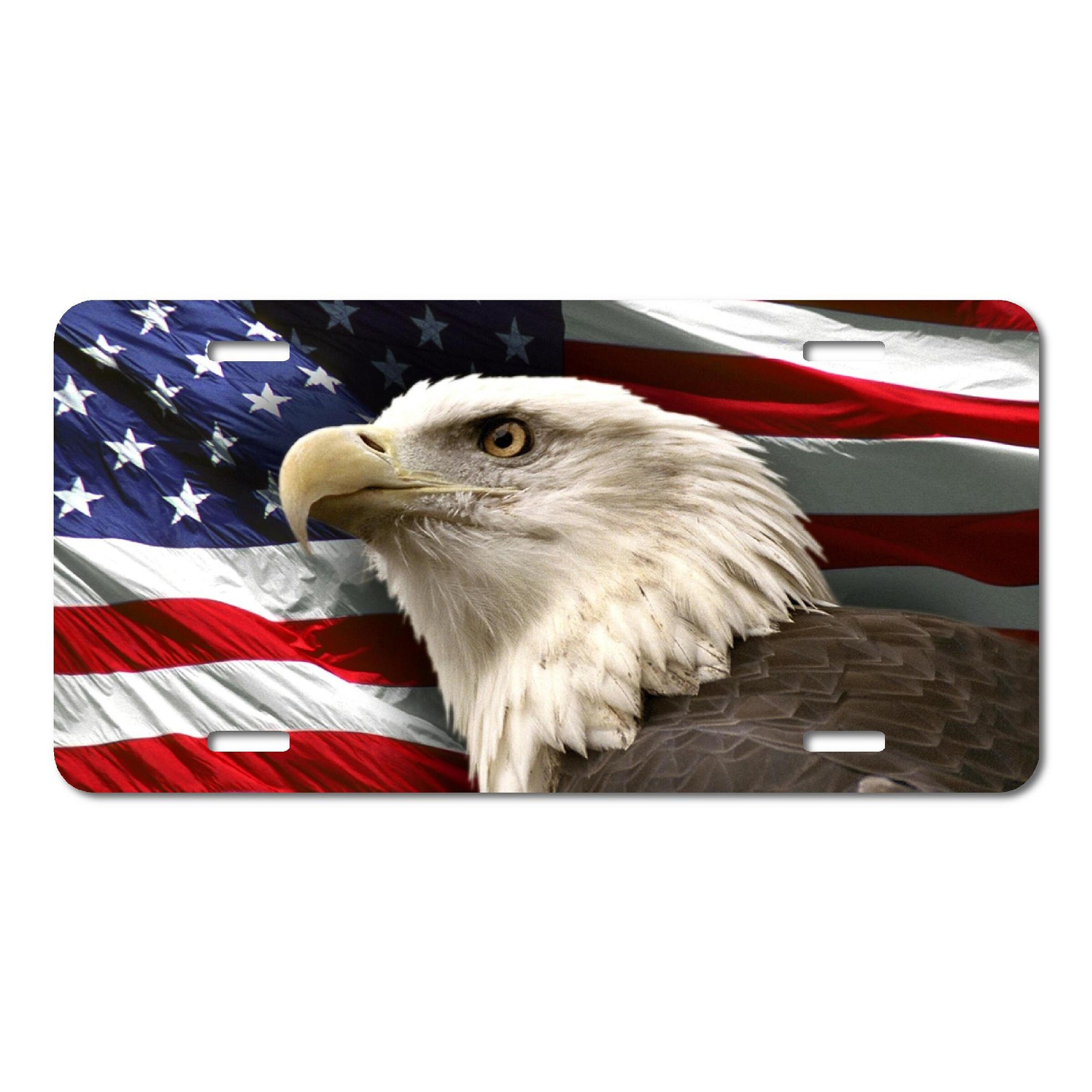 American Flag & Eagle License Plate Etsy