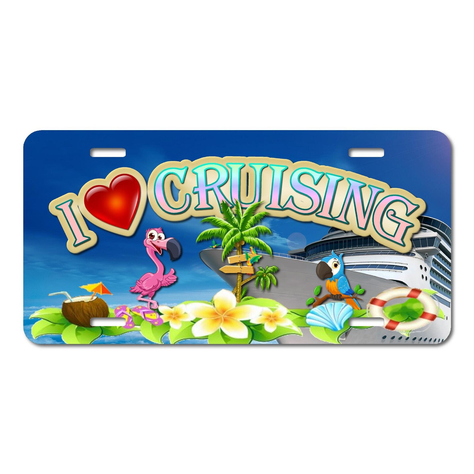 I Love Cruising License Plate Etsy