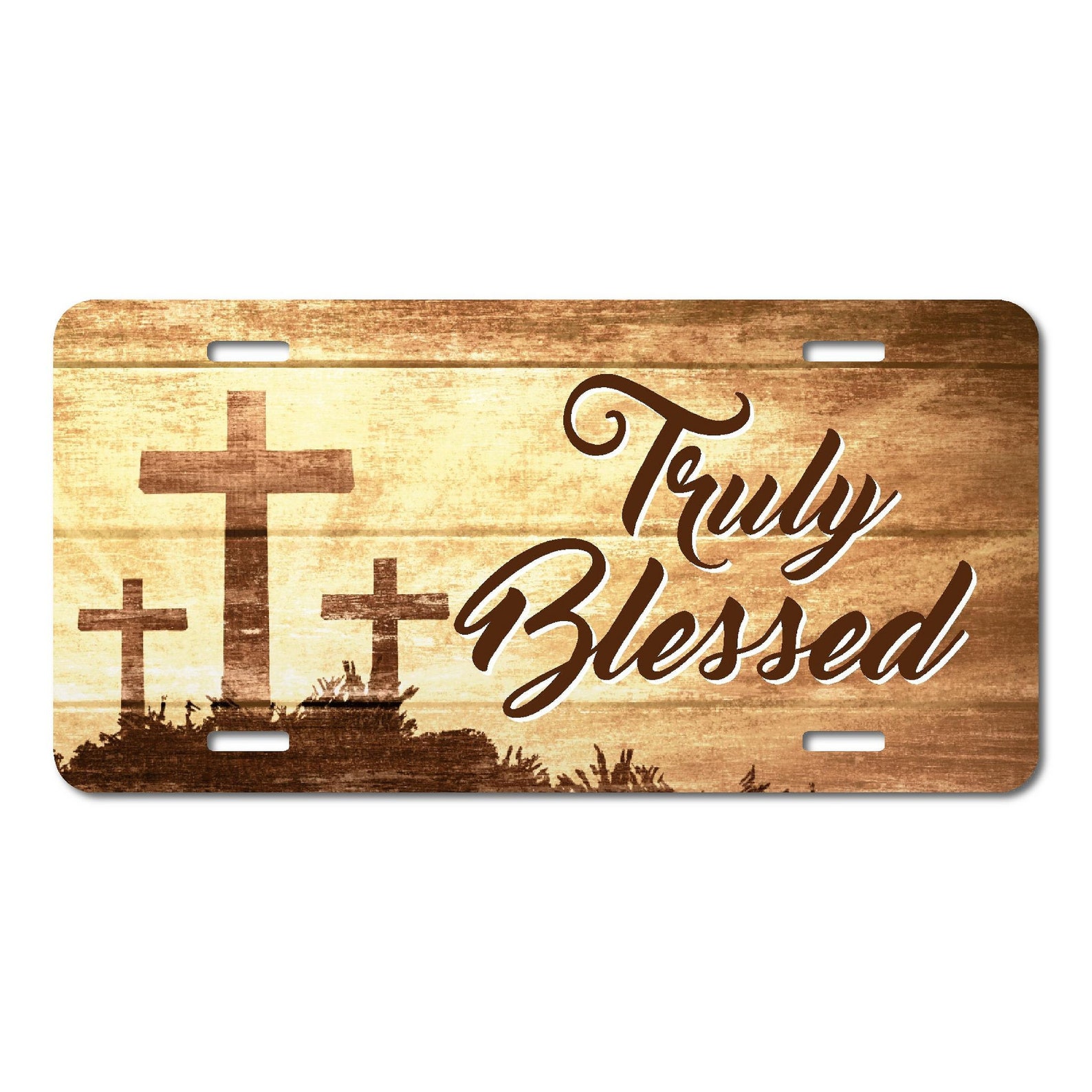 Truly Blessed License Plate Etsy