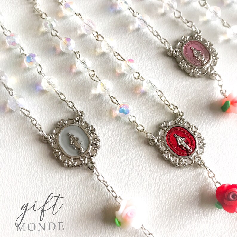 Bulk Auto Car Flower Glass Rosaries Rosary Favors Gifts Etsy