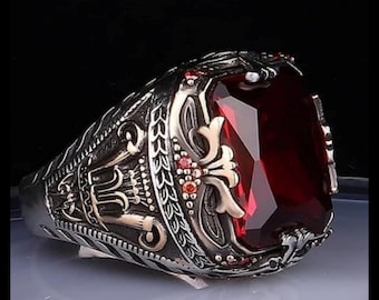 Sterling 925K Silver Men's Ring Turkish Handmade Jewelry - Etsy