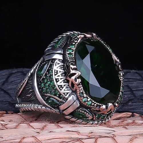 Mens Handmade Ring Turkish Handmade Silver Men Ring Ottoman - Etsy India