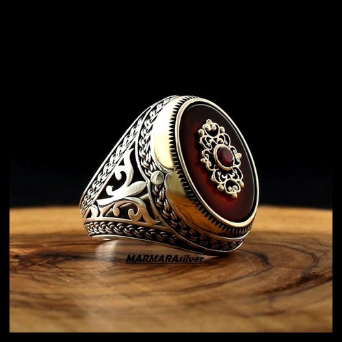 Men's Ring 925 Sterling Silver Turkish Handmade Jewelry - Etsy