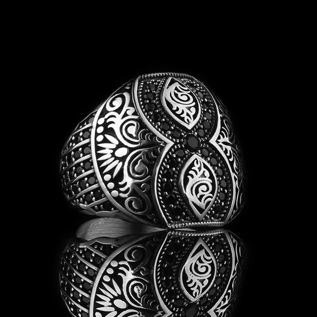 Men's Ring Turkish Handmade Jewelry Solid 925K Sterling - Etsy